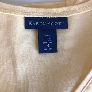 Karen Scott Scoop Neck Top Med New Without Tags